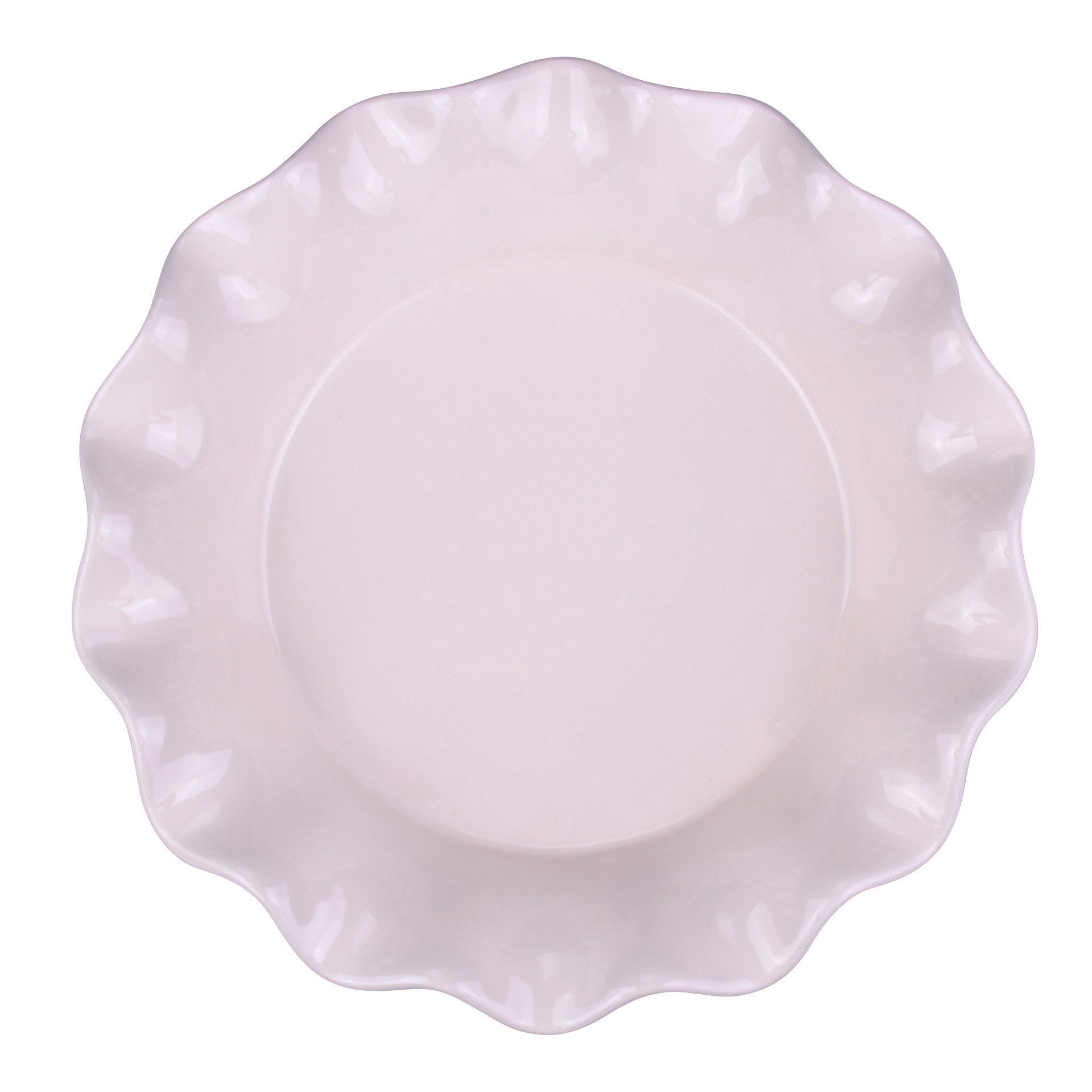 slide 4 of 4, 10" Cream Ceramic Pie Plate By Makery, 10 in