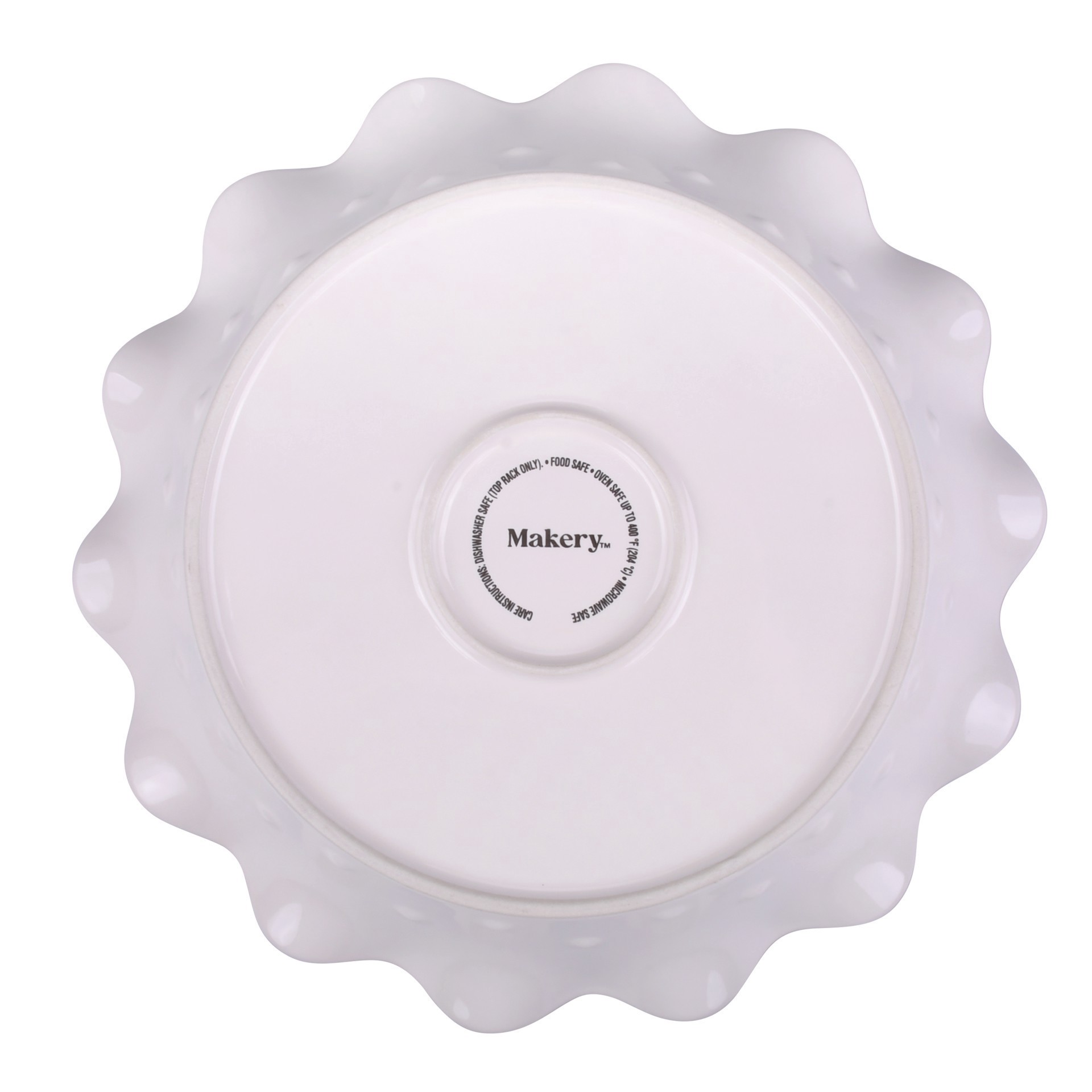slide 3 of 4, 10" Cream Ceramic Pie Plate By Makery, 10 in