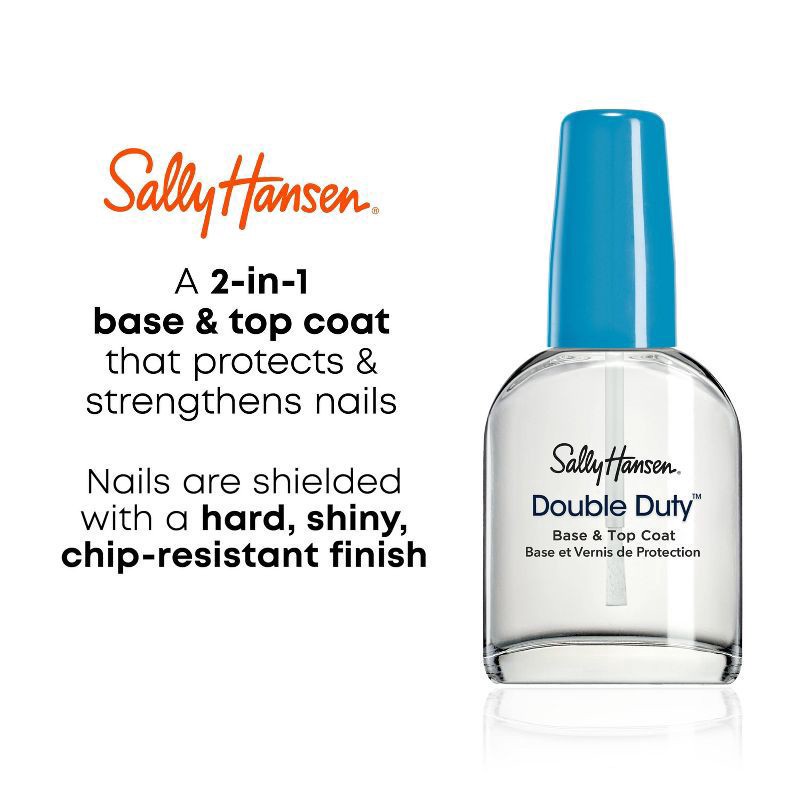 slide 5 of 5, Sally Hansen Nail Treatment 45109 Double Duty Base & Top Coat - 0.45 fl oz, 0.45 fl oz