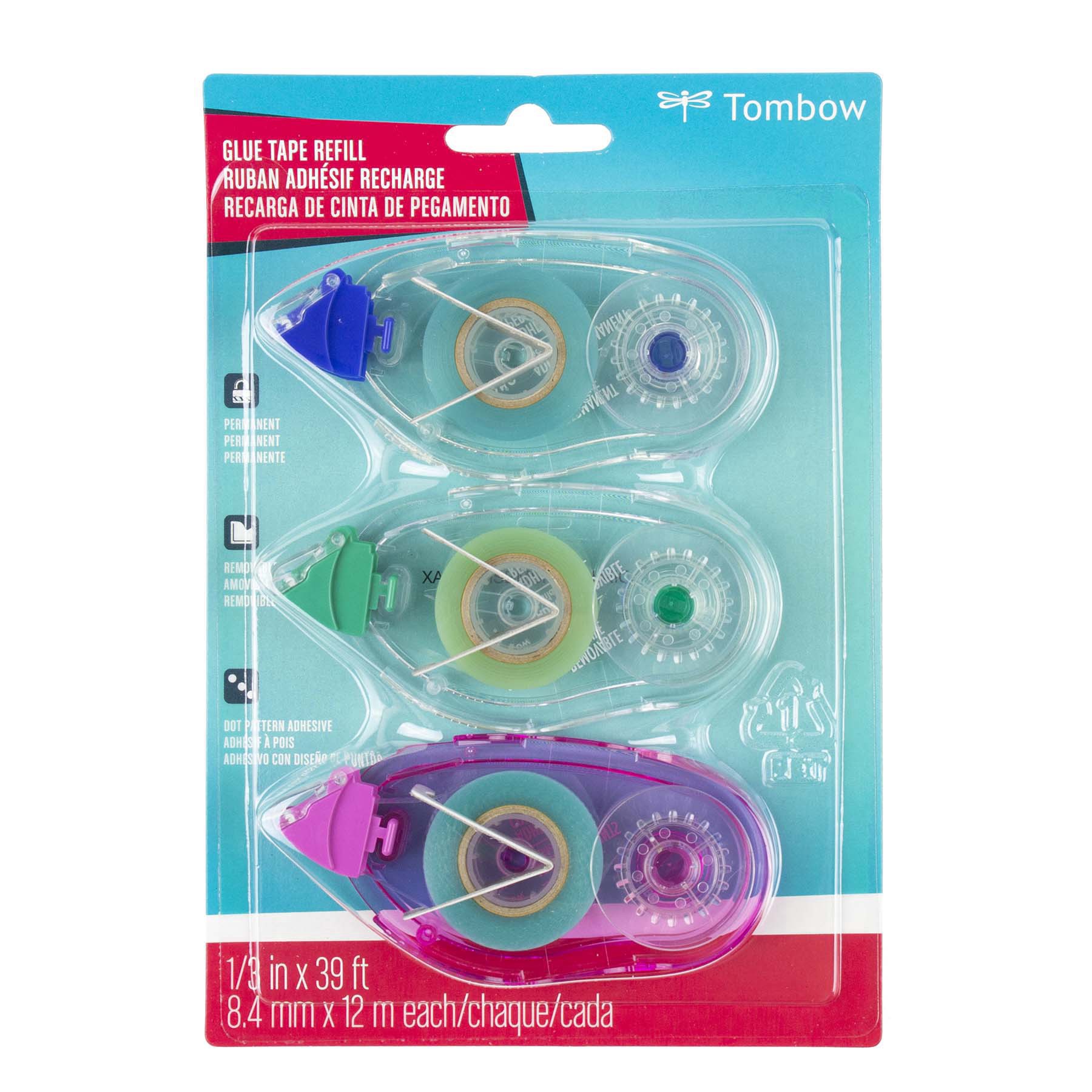 slide 2 of 8, Tombow Assorted Adhesive Tape Runner Refills, 1/3 in x 39 ft