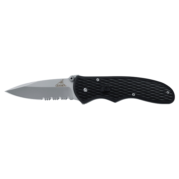 slide 1 of 1, Gerber 22-47161 Fast Draw Knife Assist Open Serrated Edge, 1 ct