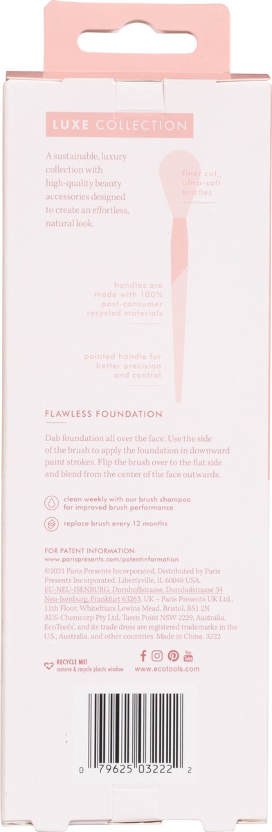 slide 7 of 9, EcoTools Luxe Collection Flawless Foundation Brush 1 ea, 1 ct