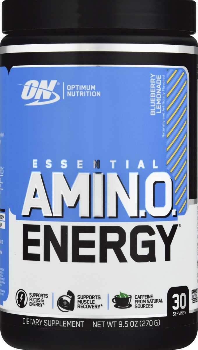 slide 9 of 12, Optimum Nutrition Essential Blueberry Lemonade Amino Energy 9.5 oz, 9.5 oz