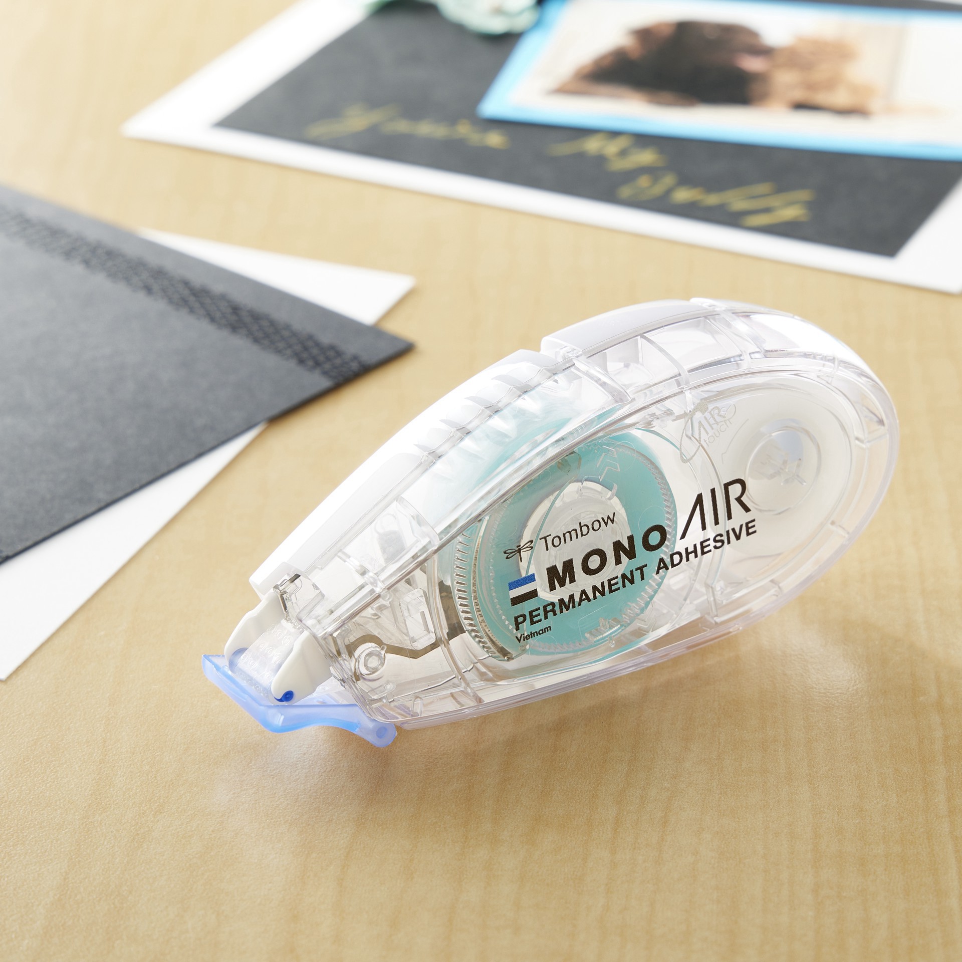 slide 6 of 8, Tombow Mono Air Touch Glue Tape, 1/3 in x 630 in