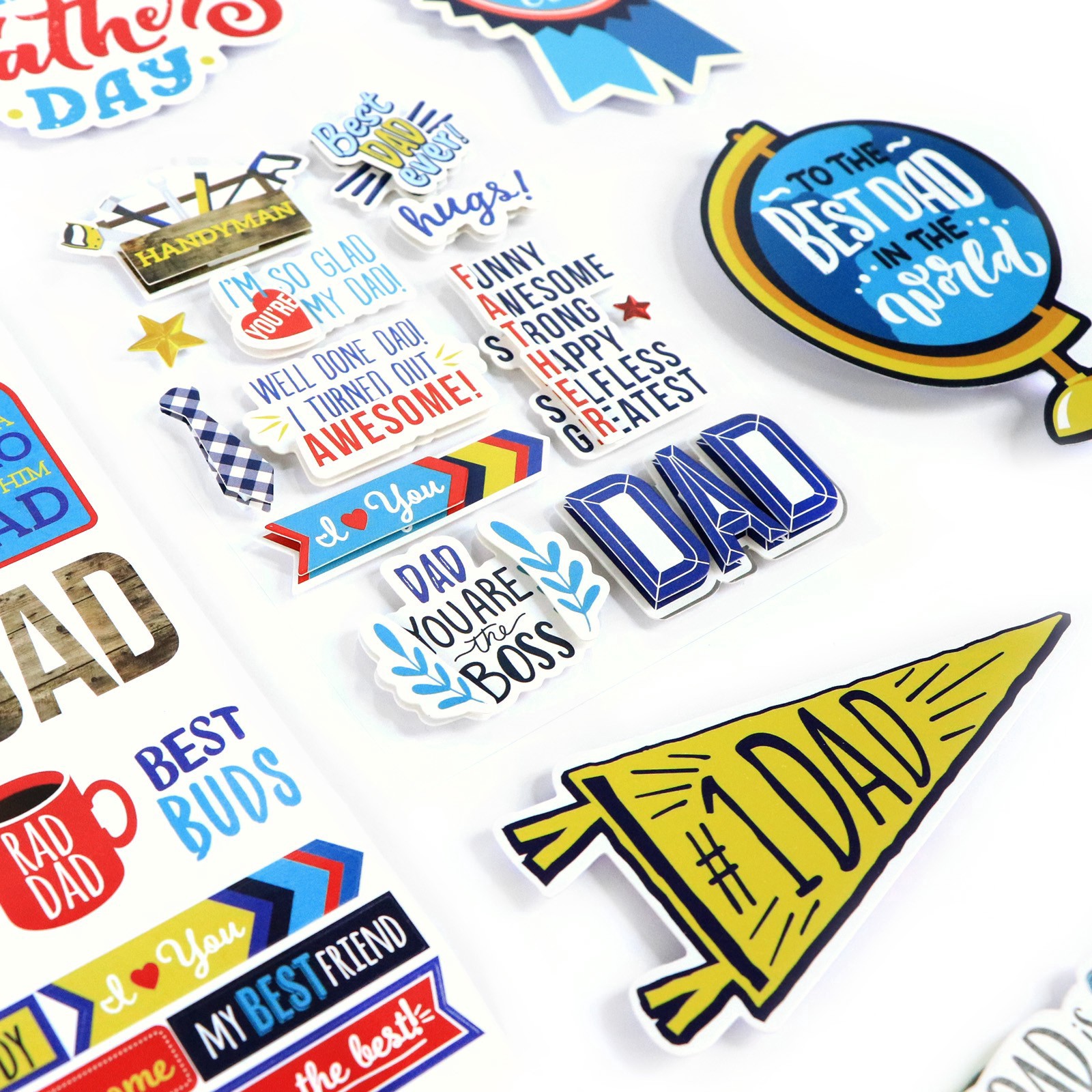 slide 4 of 6, Father Stickers By Recollections, 3.87 in x 7 in