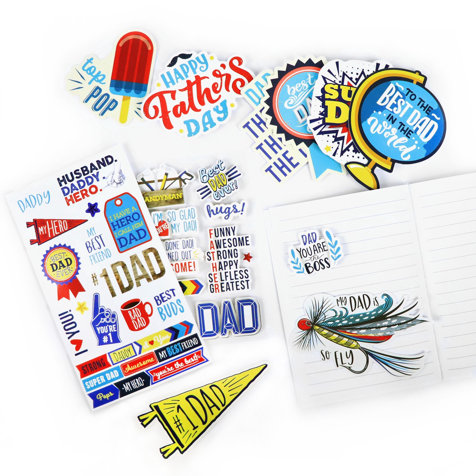 slide 5 of 6, Father Stickers By Recollections, 3.87 in x 7 in