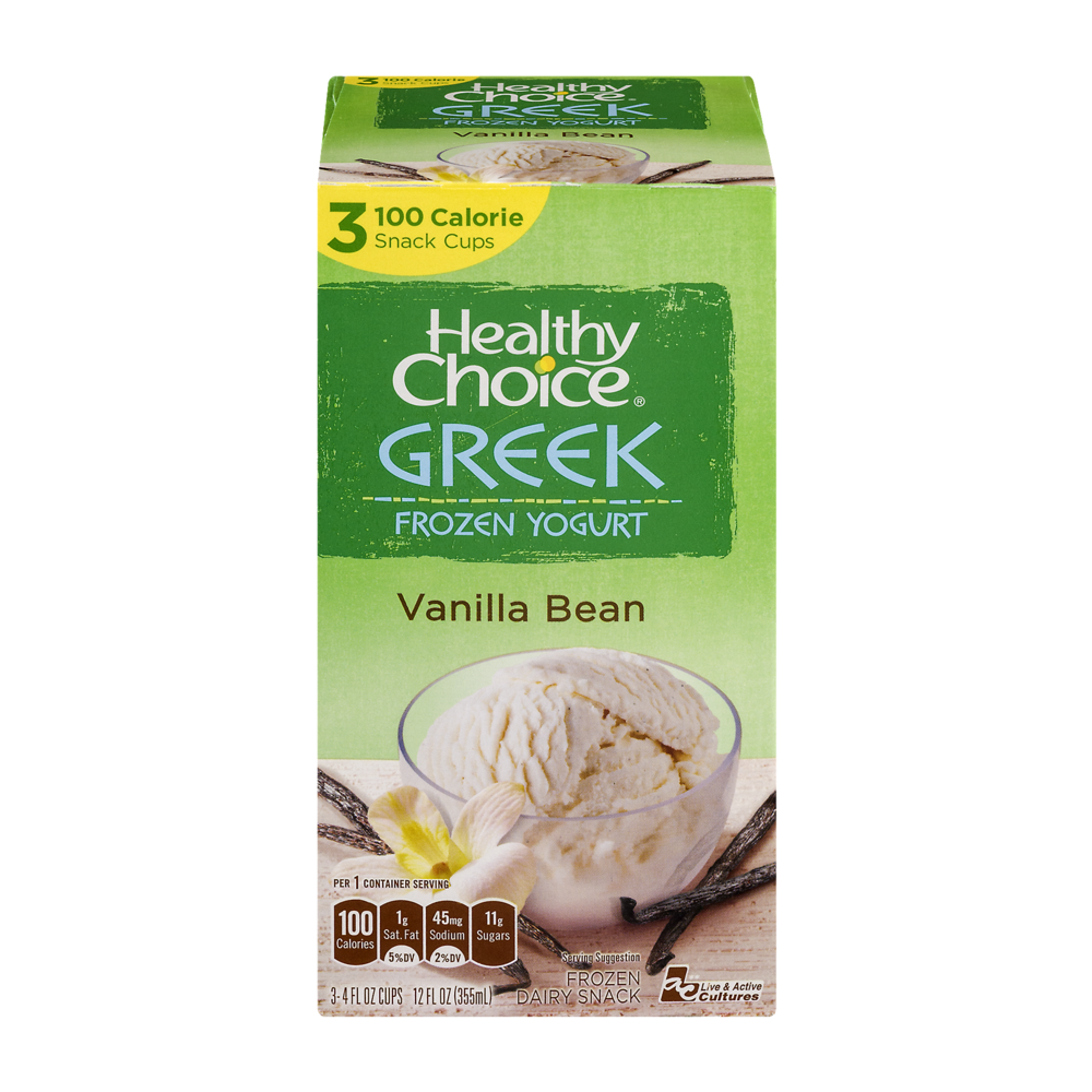 slide 1 of 1, Healthy Choice Vanilla Bean Greek Frozen Yogurt, 12 oz