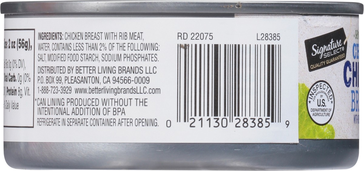 slide 5 of 9, Signature Select Chunk Chicken Breast 4.5 oz, 4.5 oz