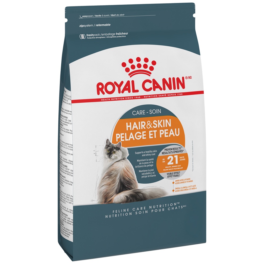 slide 2 of 9, Royal Canin Feline Care Nutrition Hair & Skin Care Adult Dry Cat Food, 3.5 lb