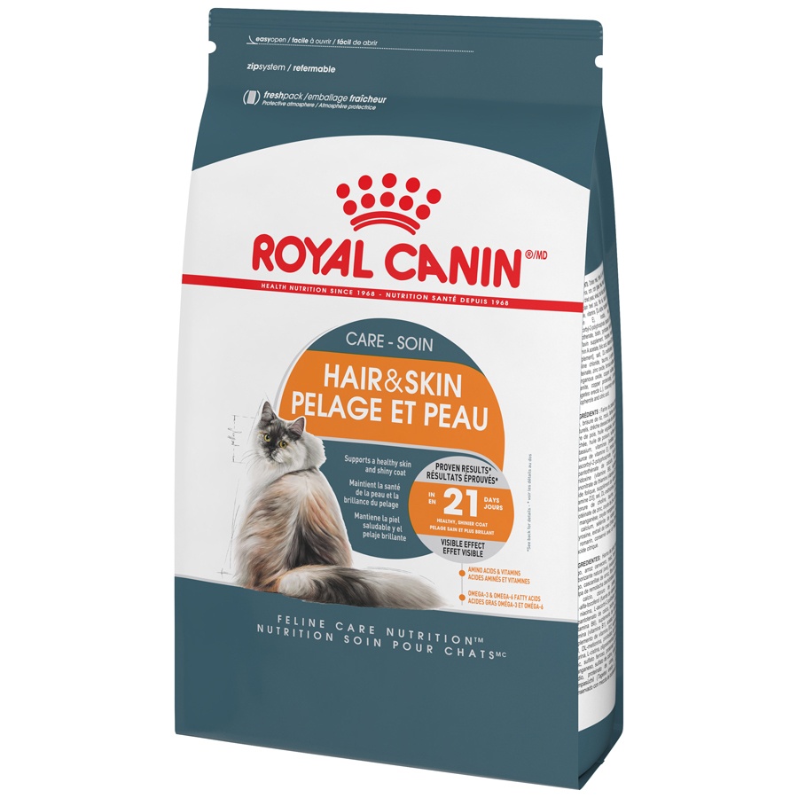 slide 3 of 9, Royal Canin Feline Care Nutrition Hair & Skin Care Adult Dry Cat Food, 3.5 lb