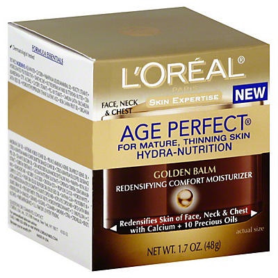 slide 1 of 1, L'Oréal L'Oreal Paris Age Perfect Hydra-Nutrition Golden Balm Face, Neck & Chest Moisturizer 1.7 Oz. Box, 1.7 oz