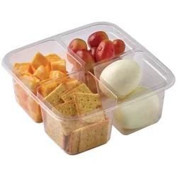 Meal Simple by H-E-B Snack Tray - Eggs, Cheese, Wheat Crisps & Grapes
