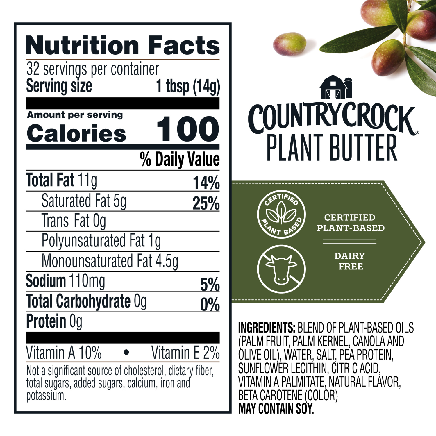 slide 3 of 5, Country Crock Dairy Free Vegan Plant Butter with Olive Oil Sticks 16 oz, 4 ct