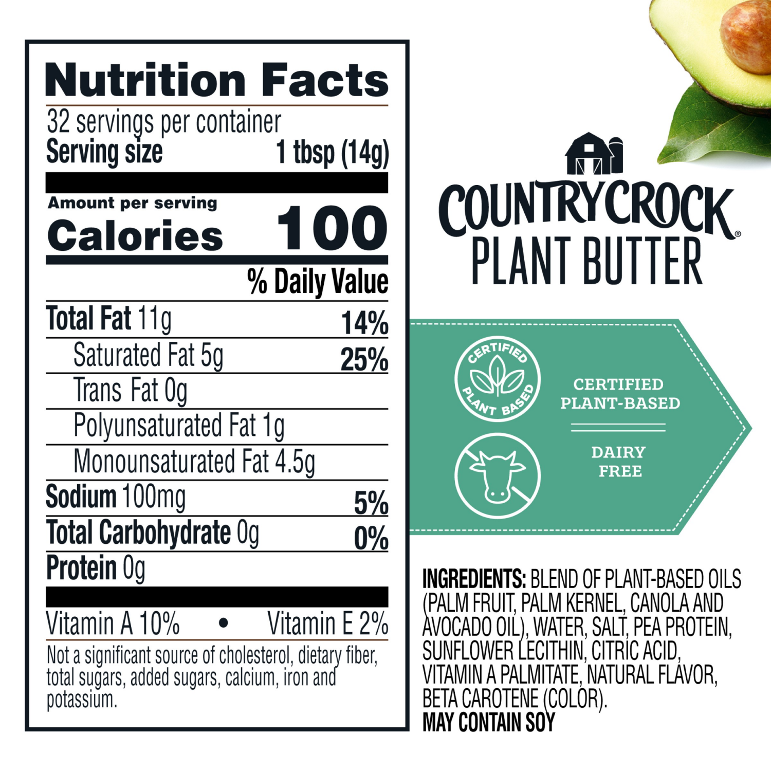 slide 4 of 5, Country Crock Dairy Free Vegan Plant Butter with Avocado Oil Sticks 16 oz, 4 ct; 16 oz