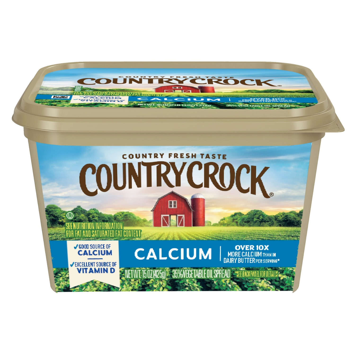 slide 1 of 5, Country Crock Vegetable Oil Spread, Calcium, 15 oz