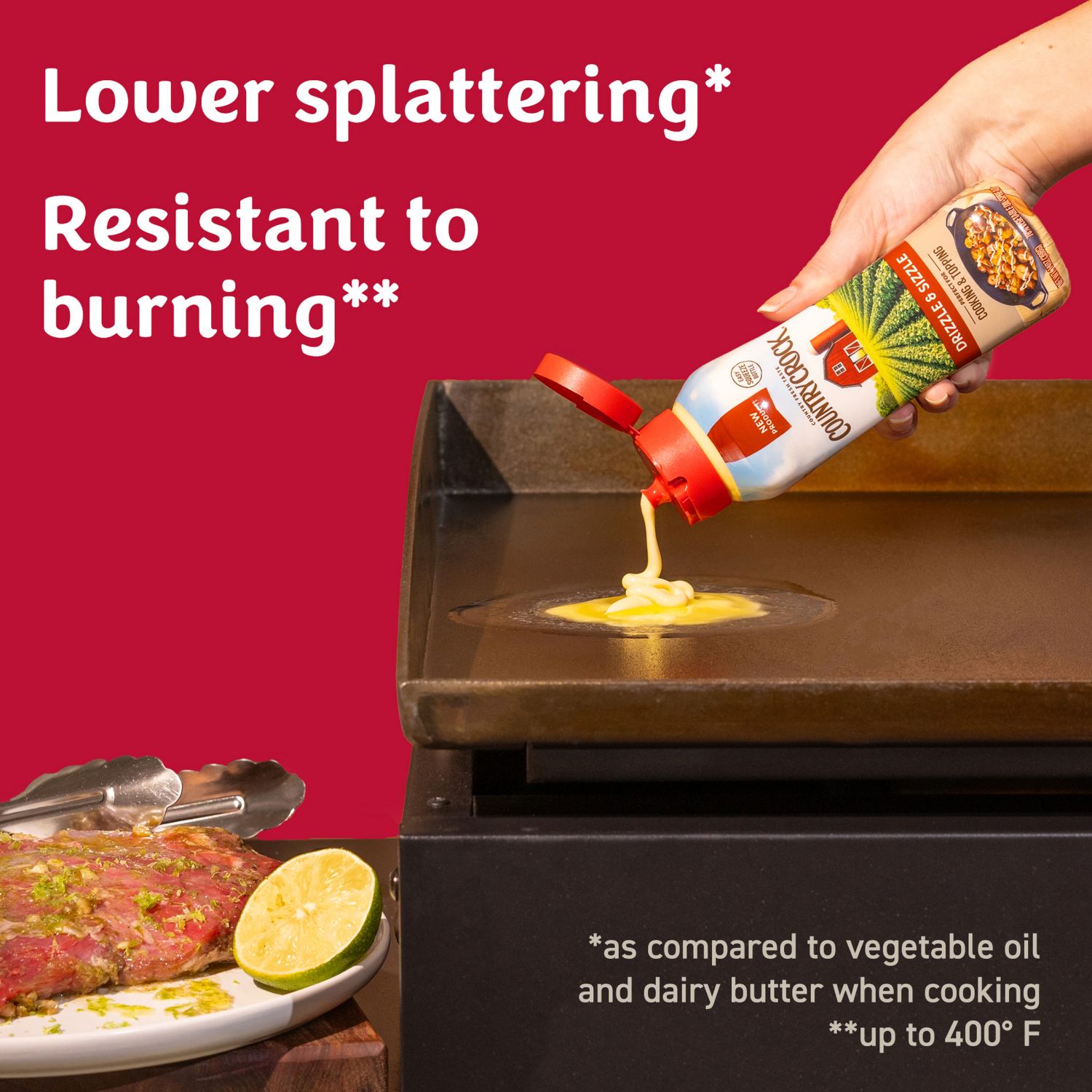 slide 4 of 7, Country Crock Drizzle & Sizzle Vegetable Oil Spread 14 oz, 14 oz