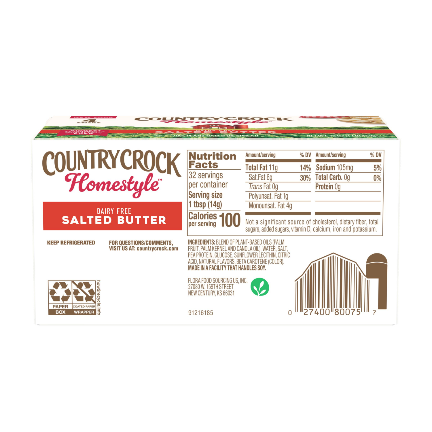 slide 2 of 2, Country Crock Homestyle Dairy Free Butter Salted Sticks, 16 oz, 4-pack, 4 ct