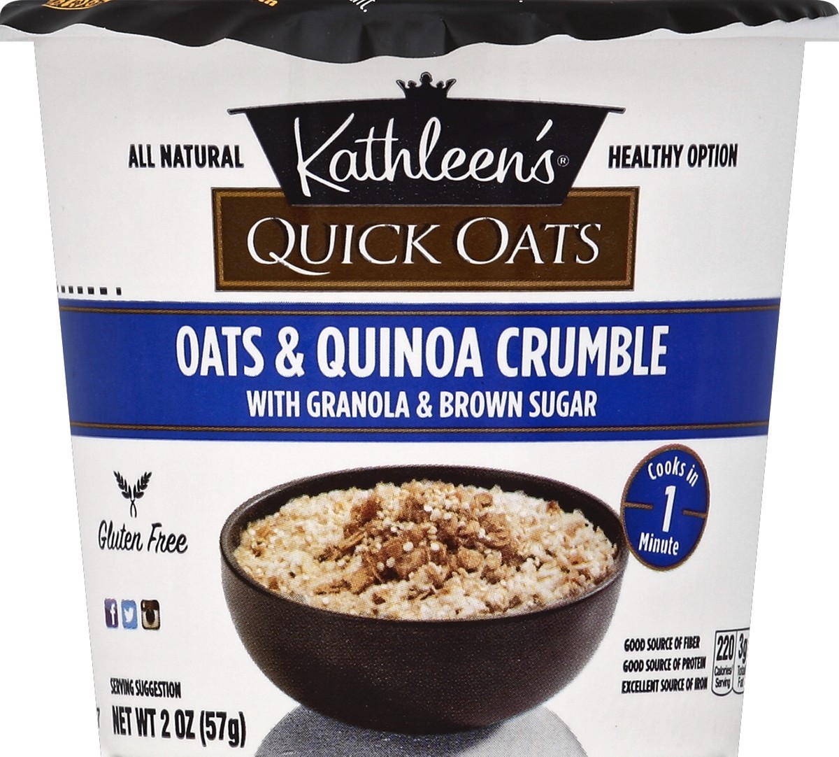 slide 2 of 2, Kathleen's Quick Oats 2 oz, 2 oz