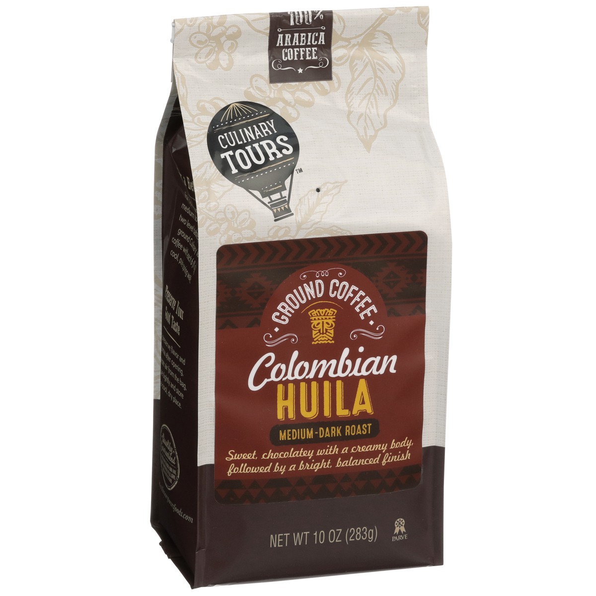 slide 4 of 8, Culinary Tours Medium-Dark Roast Ground Colombian Huila Coffee 10 oz, 10 oz