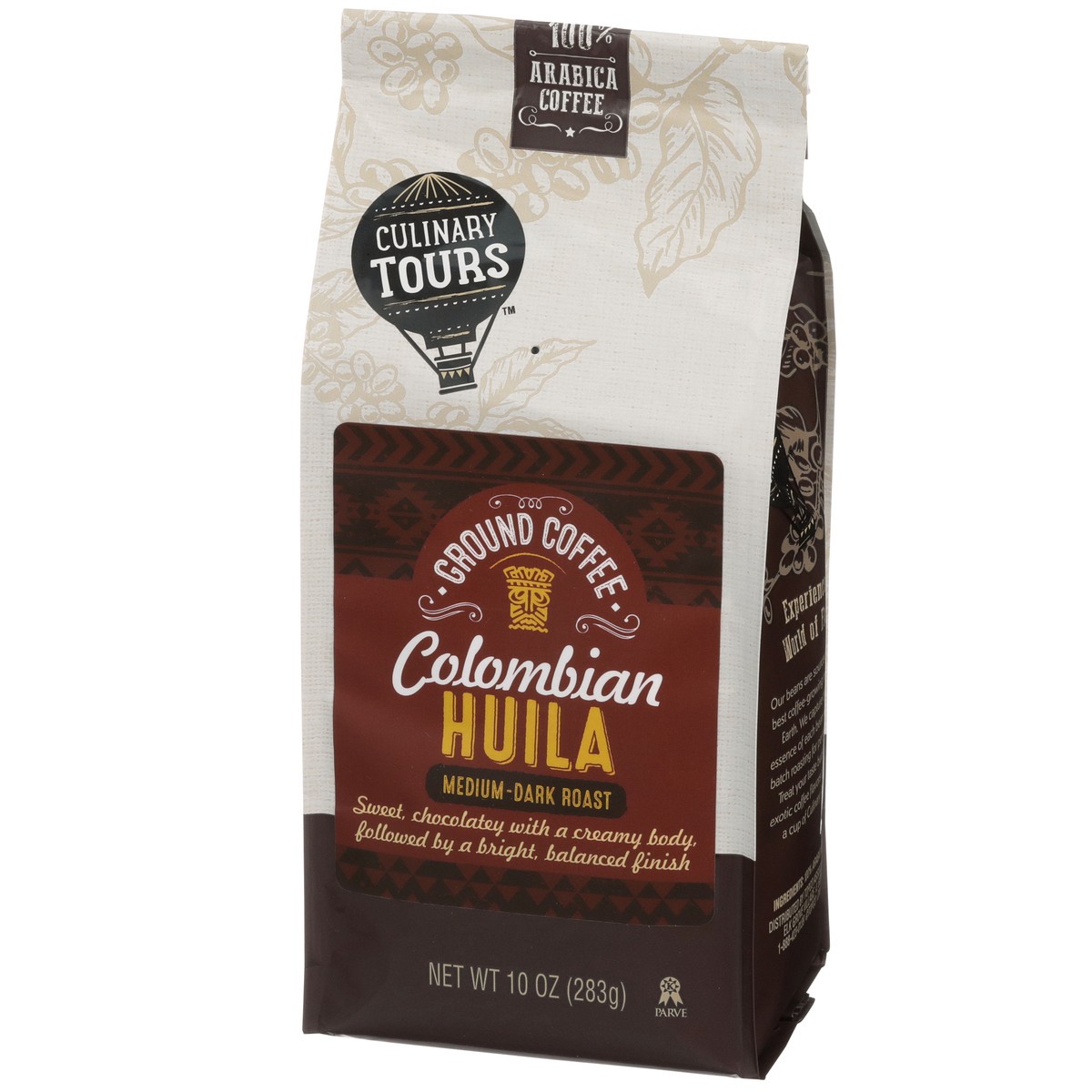 slide 3 of 8, Culinary Tours Medium-Dark Roast Ground Colombian Huila Coffee 10 oz, 10 oz
