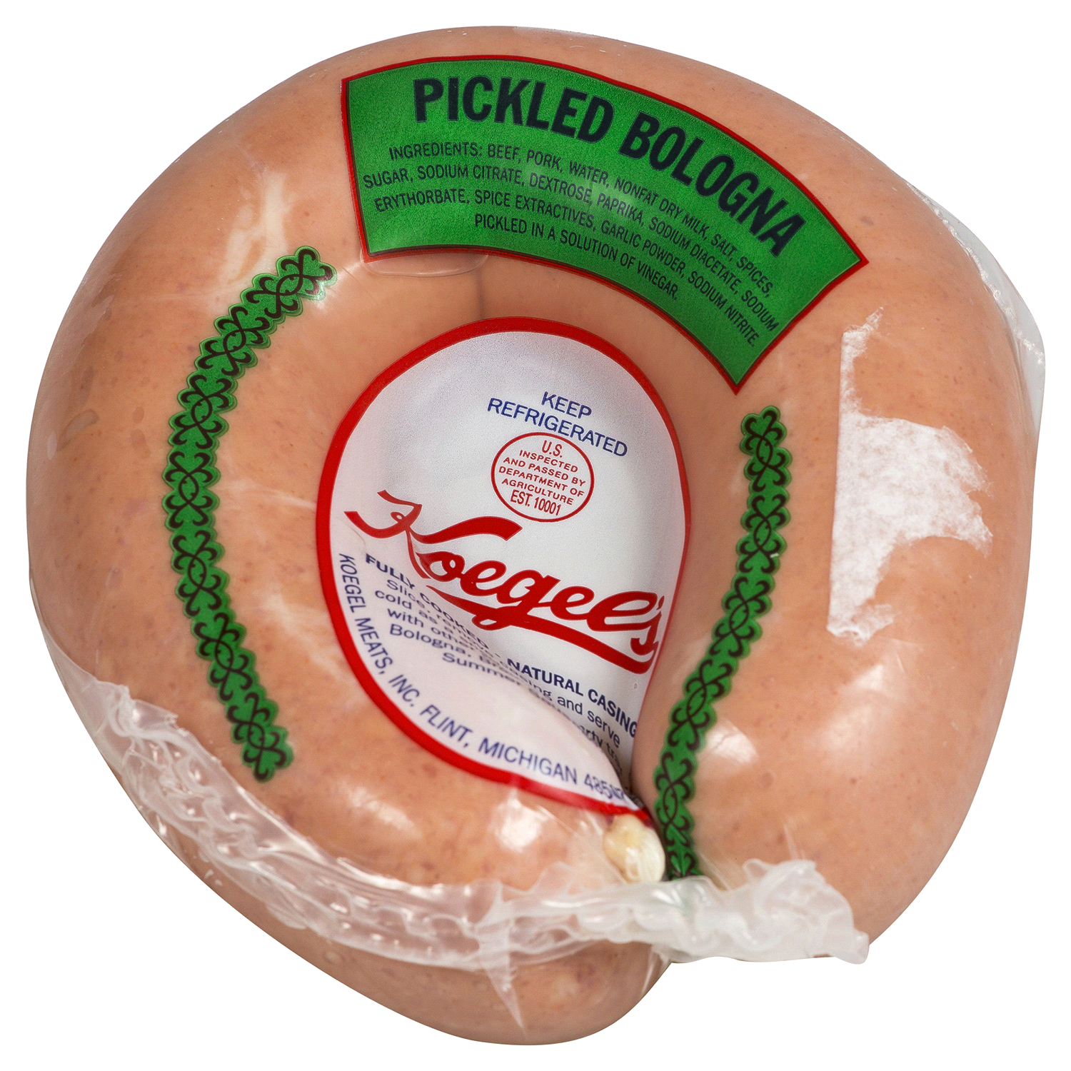 slide 1 of 1, KOEGELS Koegel's Pickled Ring Bologna, Small, per lb