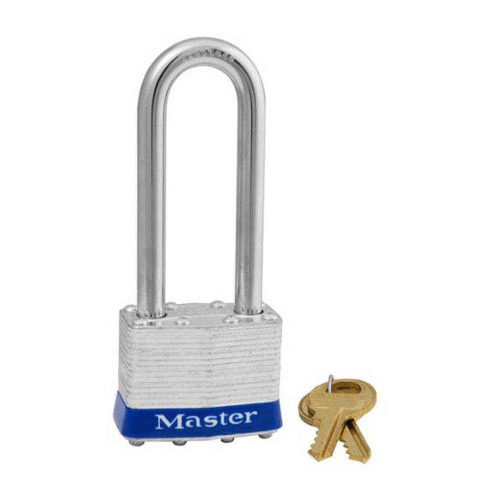 slide 3 of 3, Master Lock Shackle 2" Key Padlock, 2 in