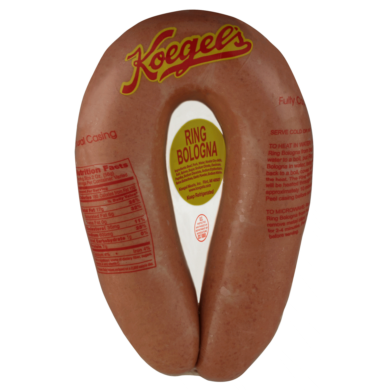 slide 1 of 1, KOEGELS Koegel's Ring Bologna, Large, per lb
