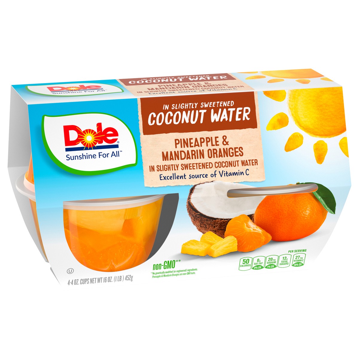 slide 5 of 11, Dole Pineapple Mandarin Orange, 4 ct