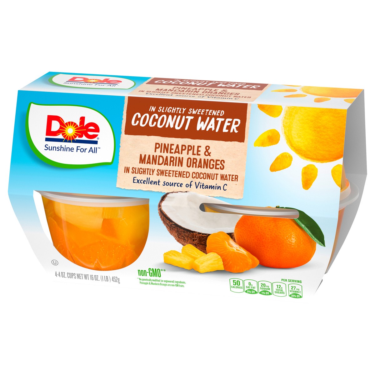 slide 8 of 11, Dole Pineapple Mandarin Orange, 4 ct