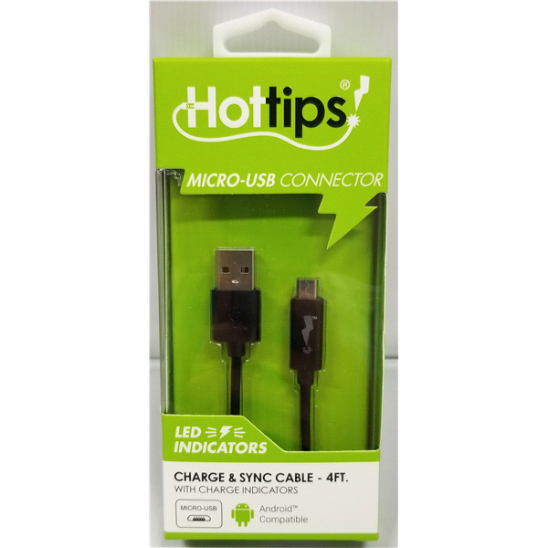 slide 1 of 1, Hot Tips Micro Usb Cable, 1 ct