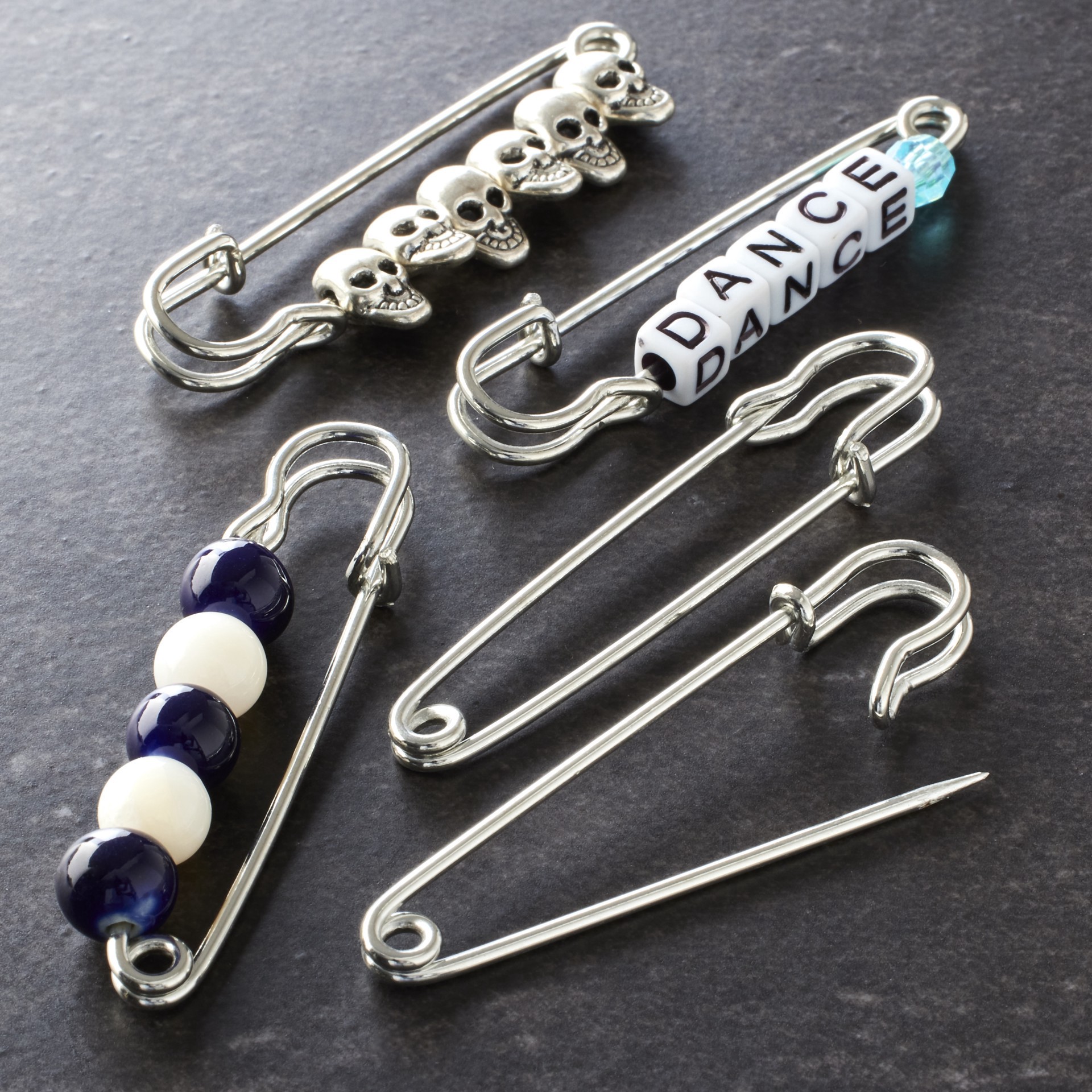 slide 2 of 2, Bead Landing Decorative Diaper Pins, 2.25 in