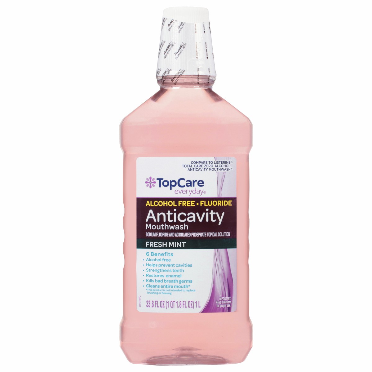 slide 14 of 16, TopCare Everyday Anticavity Fresh Mint Mouthwash 33.8 fl oz, 33.8 fl oz