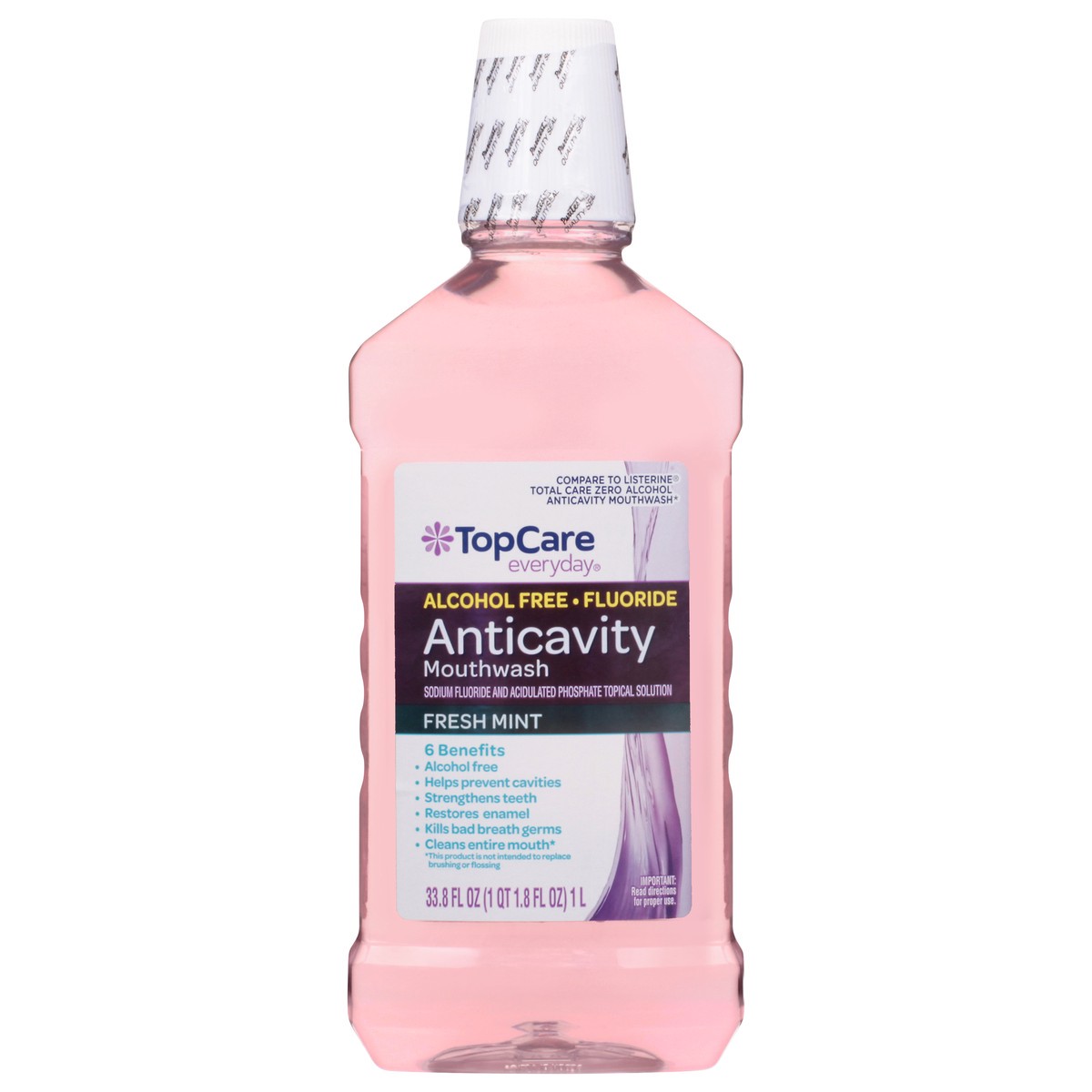 slide 16 of 16, TopCare Everyday Anticavity Fresh Mint Mouthwash 33.8 fl oz, 33.8 fl oz