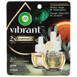 Air Wick Vibrant White Sage & Mahogany Scented Oil Refills 2 Each