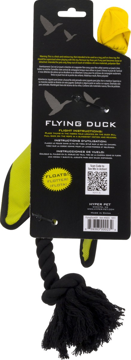 slide 7 of 8, Hyper Pet Flying Duck Slingshot Dog Toy 1 ea, 1 ct