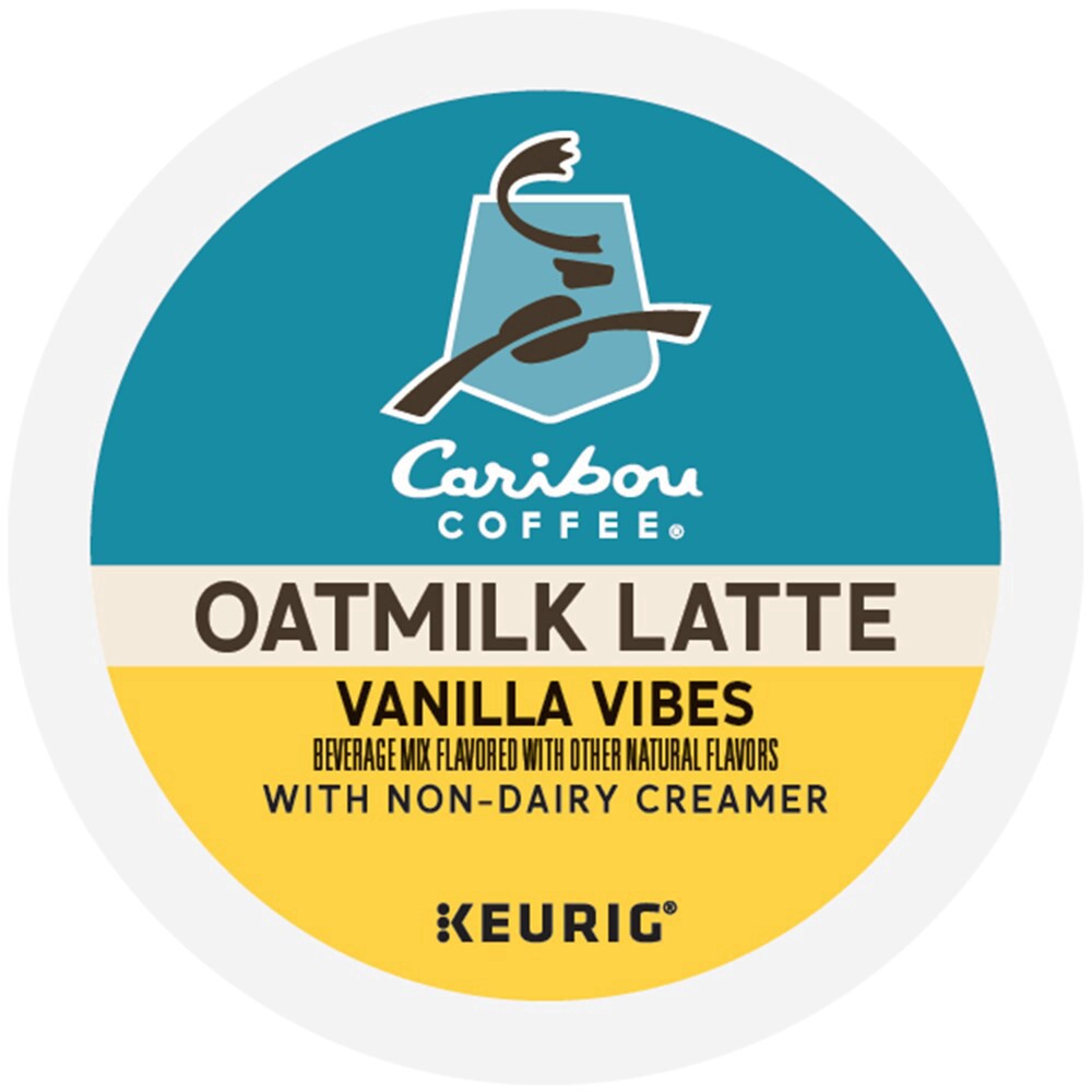 slide 5 of 6, Caribou Coffee One Step Vanilla Vibes Oatmilk Latte Medium Roast K-Cup Coffee Pods, 10 ct