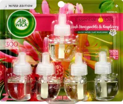 Air Wick Essential Oils Lush Honeysuckle & Raspberry Scented Oil Refills 5 ea