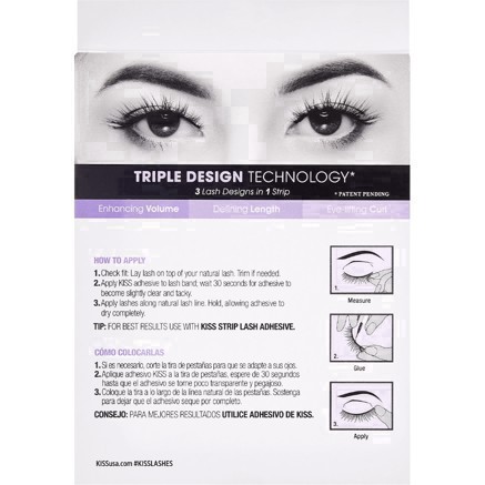 slide 45 of 70, Kiss New York KISS Lash Couture Triple Push-Up Fake Eyelashes - Bombshell - 4 Pairs, 1 ct