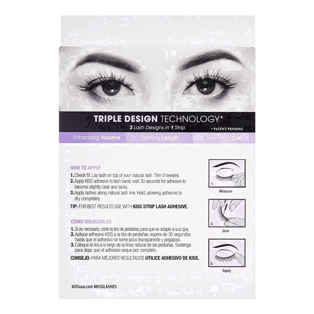 slide 65 of 70, Kiss New York KISS Lash Couture Triple Push-Up Fake Eyelashes - Bombshell - 4 Pairs, 1 ct