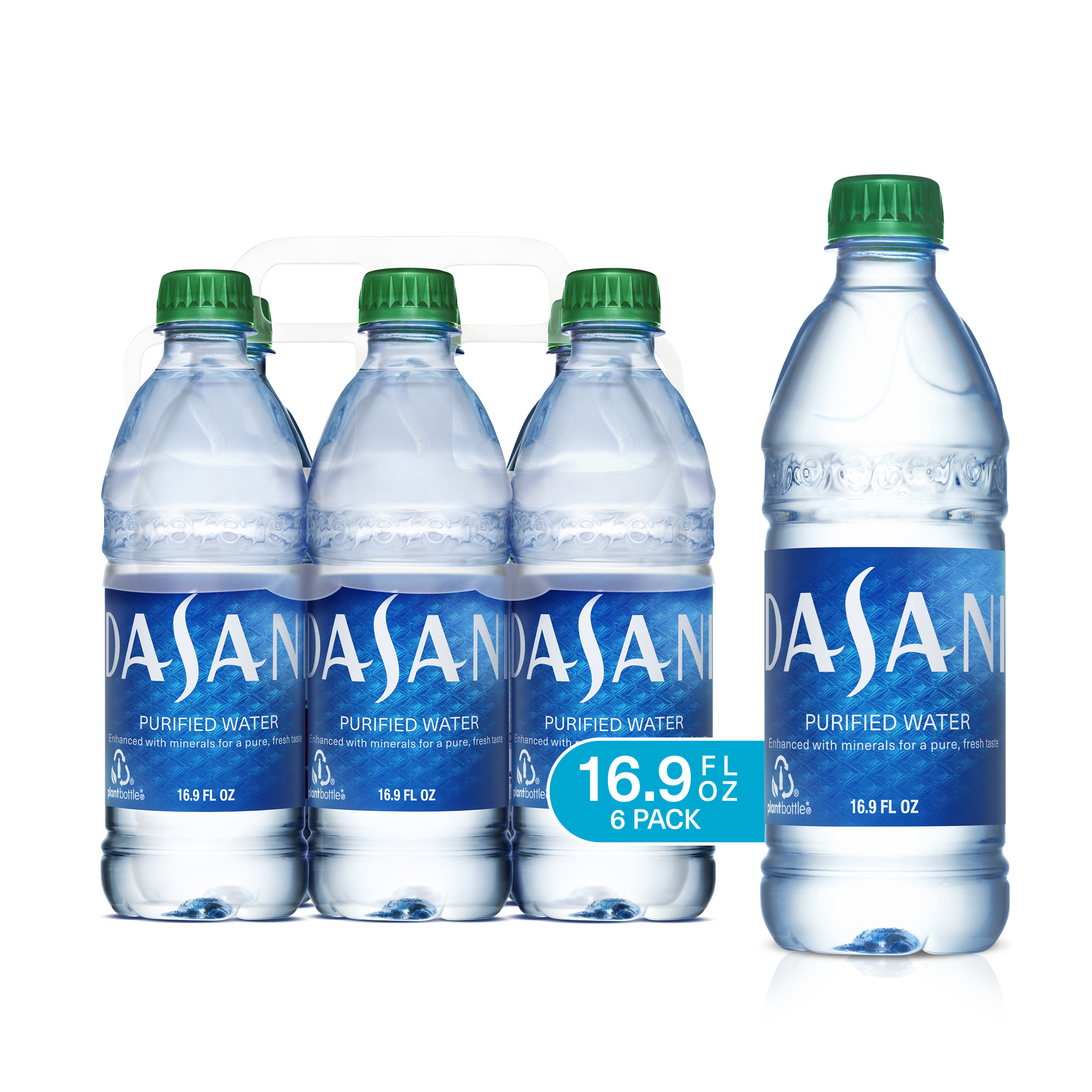 slide 1 of 2, DASANI Purified Water Bottles, 16.9 fl oz, 6 Pack, 6 ct