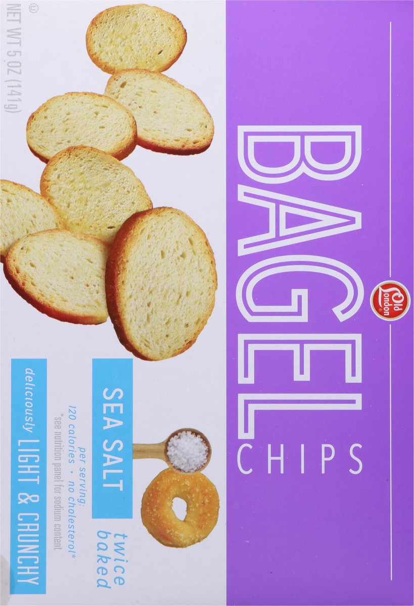 slide 3 of 9, Old London Bagel Chips, 5 oz