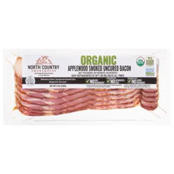 North Country Smokehouse Organic Uncured Applewood Smoked Bacon 8 oz