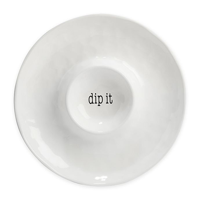 slide 1 of 1, Certified International Just Words Chip and Dip - White, 1 ct