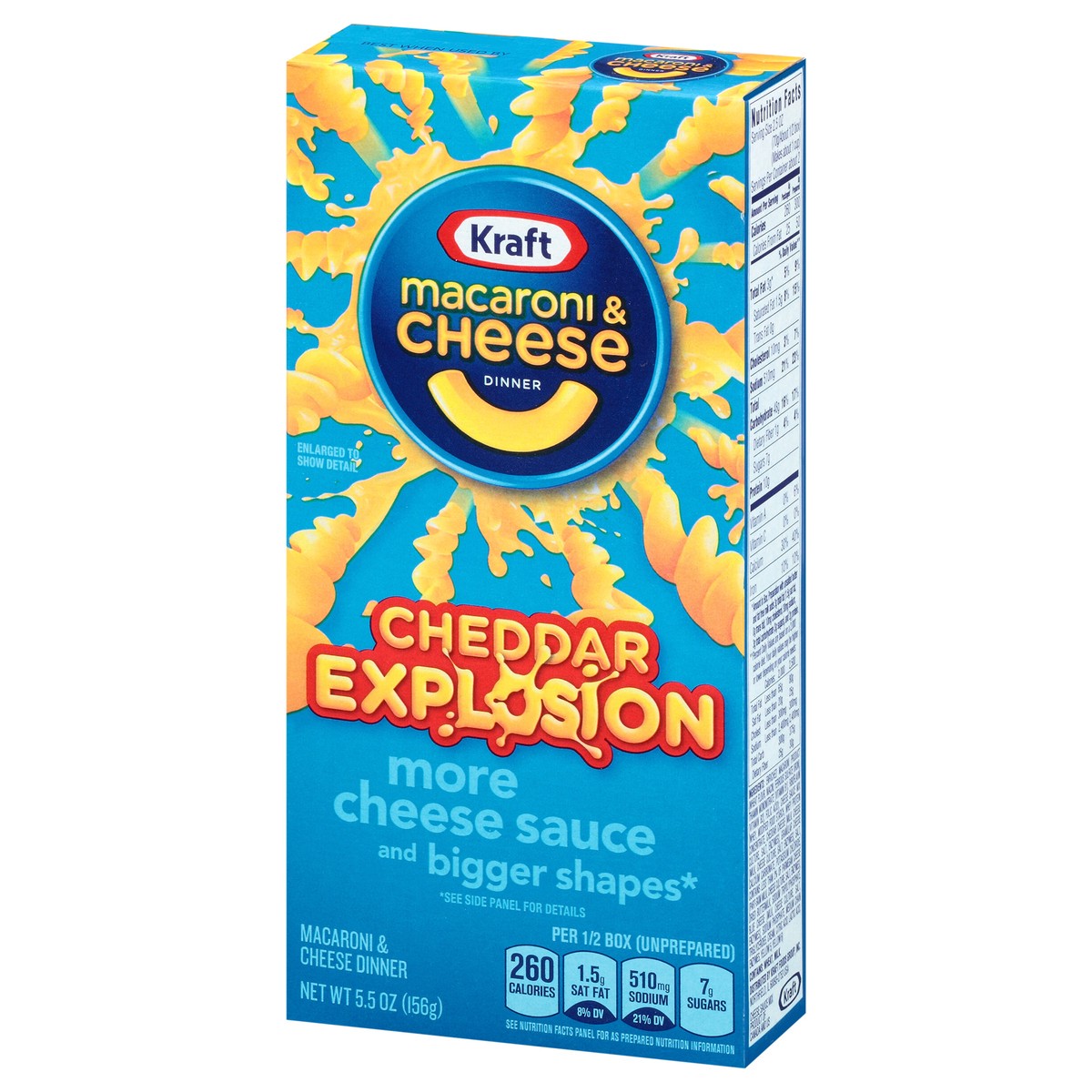 slide 3 of 14, Kraft Cheddar Explosion Macaroni & Cheese Dinner 5.5 oz. Box, 5.5 oz