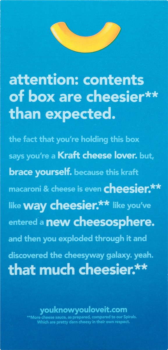 slide 9 of 14, Kraft Cheddar Explosion Macaroni & Cheese Dinner 5.5 oz. Box, 5.5 oz