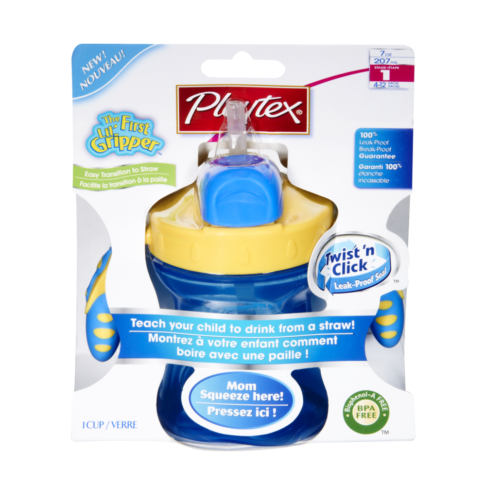 slide 1 of 6, Playtex Infantcare The First Lil Gripper Training Cup, 4 ct