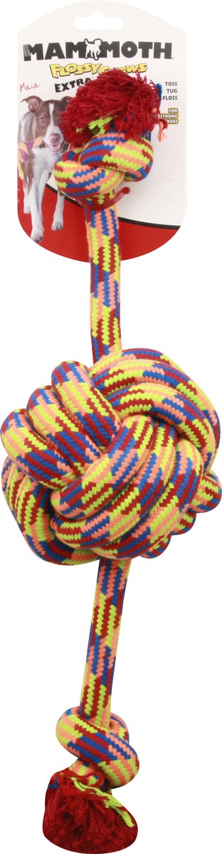 slide 1 of 9, Mammoth Flossy Chews Extra Large Monkey Fist Ball with Rope Ends 1 ea, 1 ct