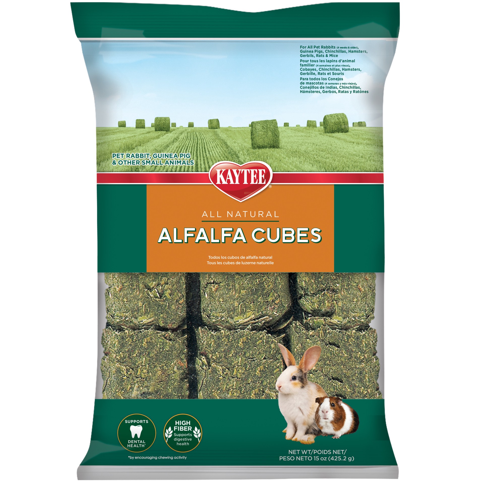 slide 1 of 6, Kaytee Natural Alfalfa Cubes, 15 oz