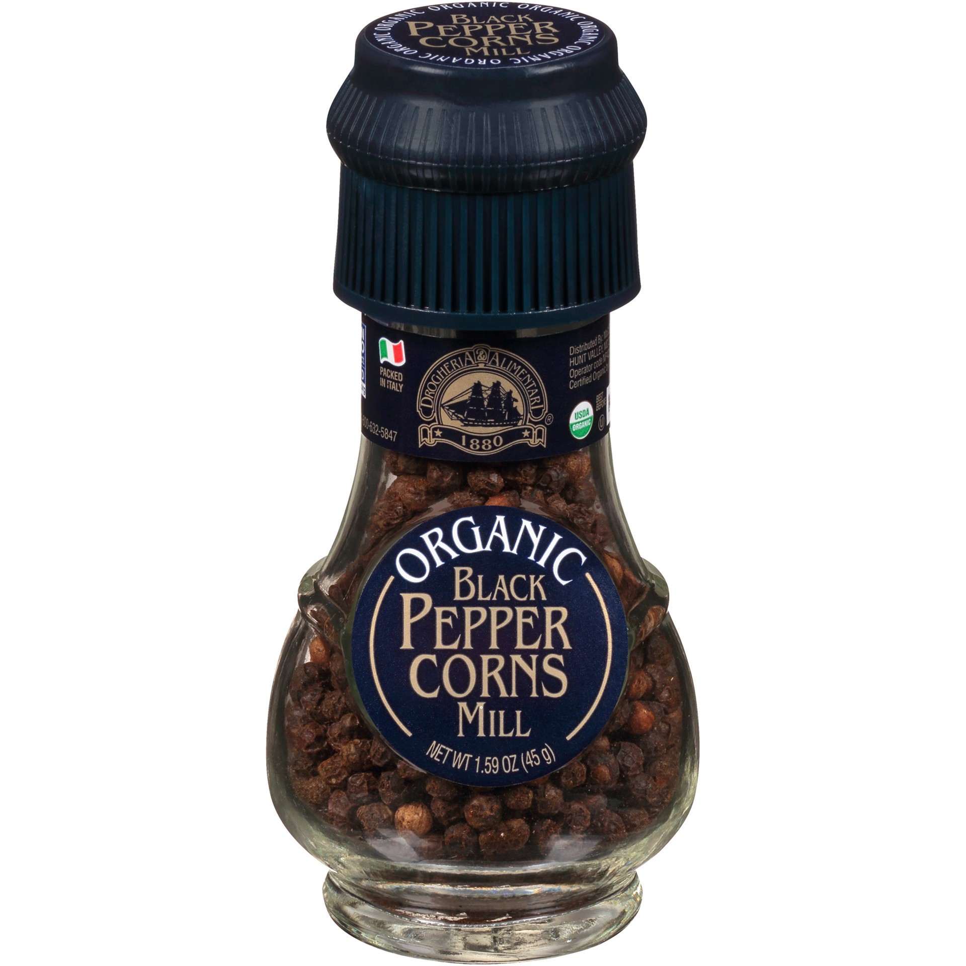 slide 1 of 4, Drogheria & Alimentari Organic Black Peppercorns Mill, 1.59 oz, 