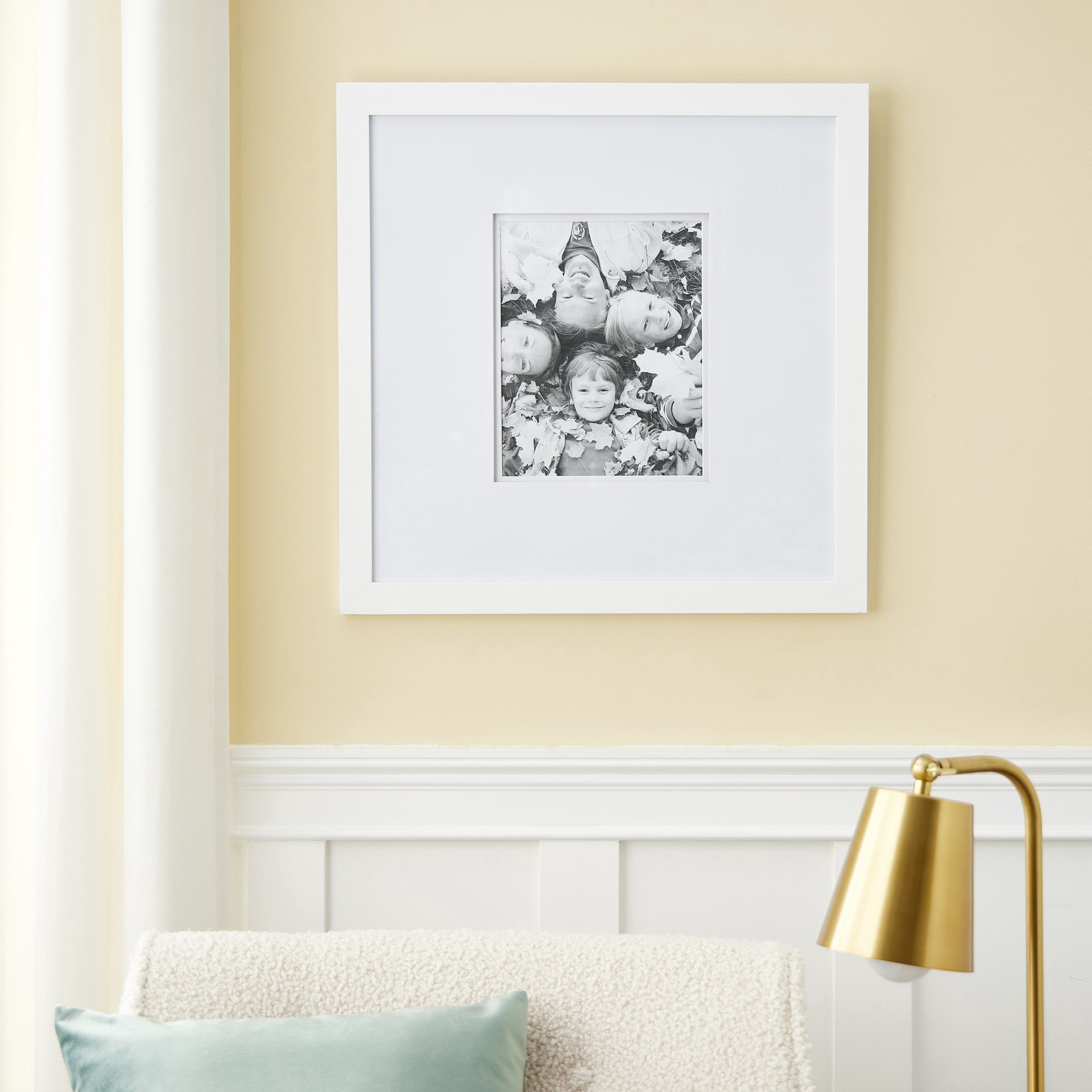 slide 2 of 3, Gallery White Square Wall Frame With Double Mat By Studio Decor, 8 in x 10 in mat